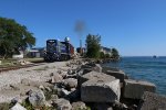 1501 sits as a boat comes in to the river from Lake Huron